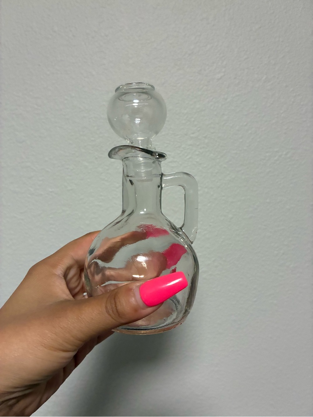 Clear Glass Oil Cruet Bottle with Stopper - Clear